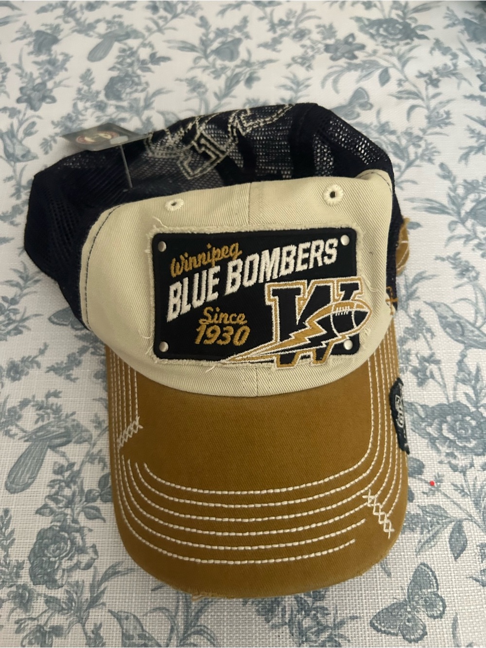Winnipeg Blue Bombers  Two-Tone Patch Cap - Tan/Black
